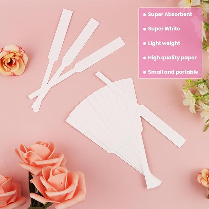 600/1000 Pieces Perfume Test Strips, Disposable Perfume Paper Strips, White and Strong Absorbent, Essential Oils Test Card for Perfume Fragrances Scents Testing