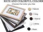 KTKDE 8x8 Picture Frame Real Glass, Display Pictures 4x4 with Mat or 8x8 Without Mat, Modern Style Wood Composite Frame,Black Gallery Wall Frame & Table Top Display，best gift