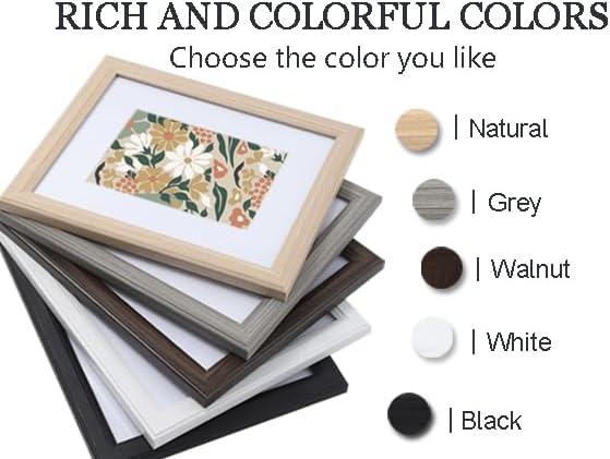 KTKDE 12x16 Picture Frame Real Glass,Poster frame Display Pictures 8.5x11 with Mat or 12x16 Without Mat, Modern Style Wood Composite Frame,Gallery Wall Frame Wooden Walnut，best gift