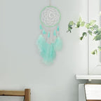 Dream Catchers Green Dream Catcher Wall Decor for Bedroom Kids Girls Boys Birthday Gift Handmade Feather Hanging Ornament