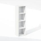 Furinno Reed Closet Organizers and Storage, 4-Tier Closet Organizer, Open Shelf Closet Storage, for Wardrobe, Bedroom, Living Room, White