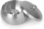 JSVER Stainless Steel Cigar Ashtray with Lids for Home Office Decoration, Outdoor Patio, Balcony (Silver)