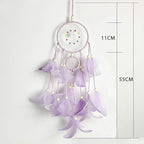 DIY Dream Catcher Making Kit, Macrame Dream Catcher Craft Supplies for Kids Bedroom Wall Decor Nursery Baby Room Hanging Wedding Ornaments Party Handmade Gift (Purple)
