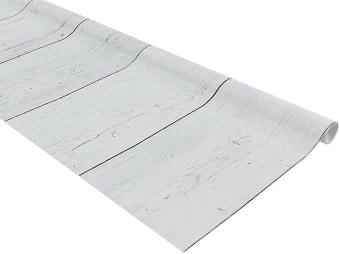 Fadeless Bulletin Board Paper, Fade-Resistant Paper for Classroom Decor, 48” x 12’, White Shiplap, 1 Roll