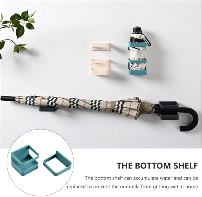 PRETYZOOM Easy Install Pp Umbrella Stand Base Multi-use Wall Hanging Umbrella Rack Storage