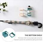 PRETYZOOM Easy Install Pp Umbrella Stand Base Multi-use Wall Hanging Umbrella Rack Storage