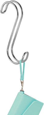 InterDesign Classico Metal Over the Rod Dual Hooks, Closet Accessory Organizer for Ties, Belts, Scarves, Handbags
