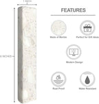 A&S Mezuzot Quartz Mezuzah Case with Engraved Shin Design Easy Peel and Stick Judaica Door Mezuza (Terrazzo Marble, 6 Inches)