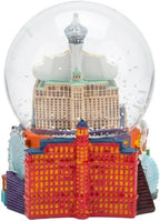 Las Vegas Snow Globe 3.5 Inch Welcome Sign Souvenir with Eiffel Tower Replica and Strip Skyline Resin Base