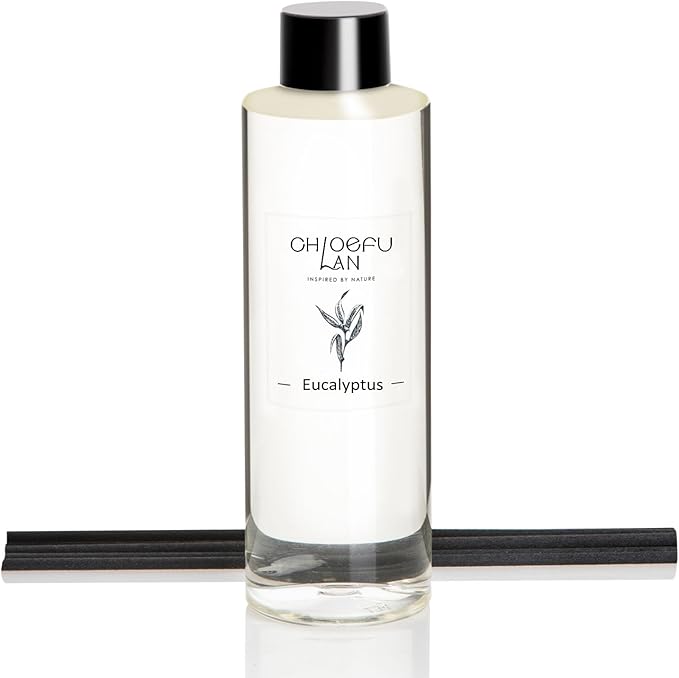 Eucalyptus Diffuser Refill Scented Oil 6.76 fl oz Natural Essential Oil - Best for Farmhouse Bathroom Decor, Air Diffuser, 0% Alcohol, Non Toxic Air Freshener