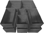 Drawer Organizer Clothes,12Pcs Dresser Drawer Organizers Foldable Closet Organization and Storage Dividers for Clothing,Underwear, Sock, Baby Closet Organizer (Grey)