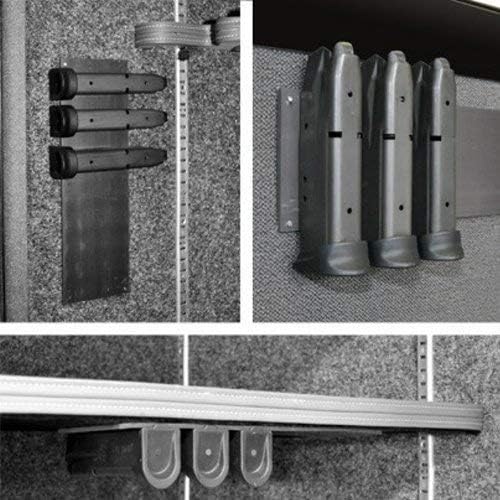 Gun Storage Solutions Magazine Holder - Safe Mag Storage Solution, Desk and Gun Locker Organizer Accessories Mount, Strong Magnet Bar, Gun Rack