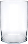 Royal Imports Flower Glass Vase Decorative Centerpiece for Home or Wedding - Cylinder Shape, 8" Tall, 5" Opening, Clear
