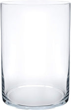 Royal Imports Flower Glass Vase Decorative Centerpiece for Home or Wedding - Cylinder Shape, 8" Tall, 5" Opening, Clear