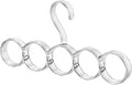5-Hole Snag-Free Scarf Hanger Closet Organizer, Clear Plastic Accessory Holder for Scarves Belts Shawls Ties