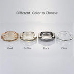 Crystal Glass Ashtray, Octagon Ash tray Cigar Cigarettes Ashtray Holder Office Home Desktop Tabletop Decoration,Crystal Clear