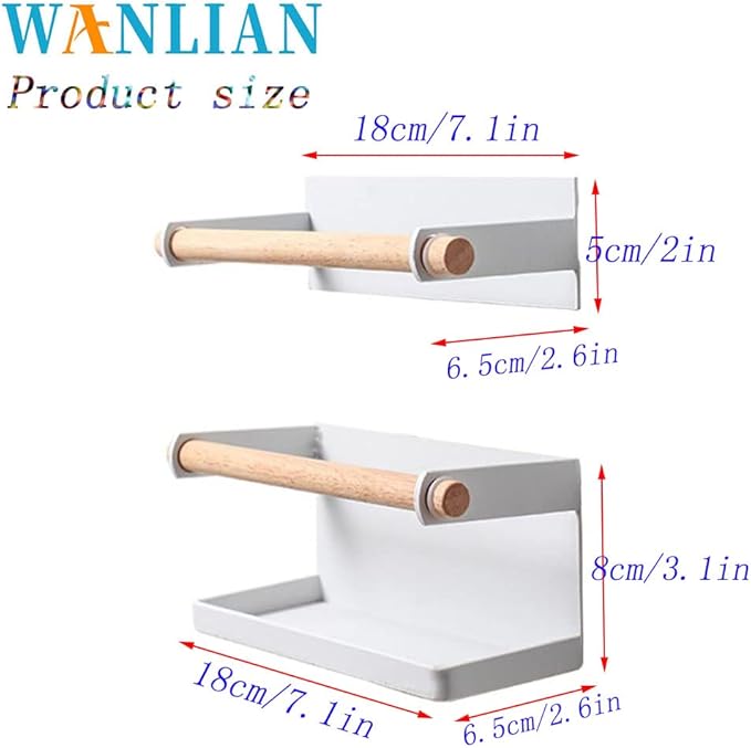 WANLIAN Wall Mounted Umbrella Stand - Wrought Iron Rack With Magnet Adsorption - Space Saving Organizer for Long and Short Umbrellas - Hallway Home Office, White
