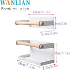 WANLIAN Wall Mounted Umbrella Stand - Wrought Iron Rack With Magnet Adsorption - Space Saving Organizer for Long and Short Umbrellas - Hallway Home Office, White