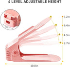 Shoe Slots Organizer 36 Pack - Shoe Organizer Space Saver 50%,Adjustable Thickening Shoe Stackers for a pair of Shoes,Shoe Storage Shoe Rack Holder for closet organization,organizador de zapatos,Pink