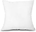 Edow Throw Pillow Insert, Lightweight Soft Polyester Down Alternative Decorative Pillow, Sham Stuffer, Machine Washable 20x20 (White, 1 Count (Pack of 1))