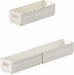 2 Pack Expandable Plastic Storage Boxes, Multi-Purpose Folding Organizer, Drawer Storage Divider For Bedroom, Kitchen And Snack Storage (s)