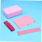 Yoga Tool Kit Yoga Mat Straps Blocks Resistance Ring Latex Pull Towel Stretching Accessories Fitness Set