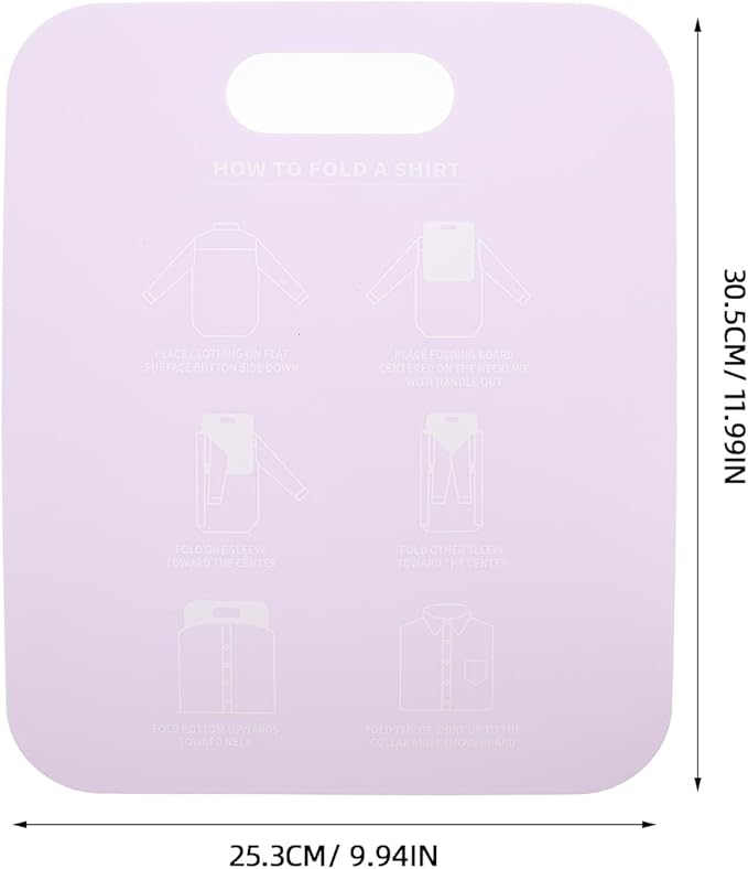 Cabilock 6-Pack Clothes Folding Boards for T-Shirts and Dress Shirts - Lightweight Space-Saving Organizer for Home Closets Drawers and Travel - Plastic Garment Folder 12X10 Inches