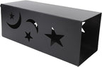 Brrnoo Metal Umbrella Holder with Star Moon Design, Tall Entryway Stand for Home Hotel, Large Capacity Storage Rack Organizer Bin