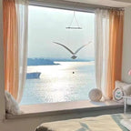 Soaring Seagulls Hanging Mobile Wing Wood Flying Seagull Decor Ceiling Creative Pendant Unique Home Nautical Wall Outdoor Decoration Mediterranean Festival Window Balcony Garden Wooden Model Ornament