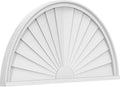 40"W x 20"H x 2"P Half Round Sunburst Architectural Grade PVC Pediment