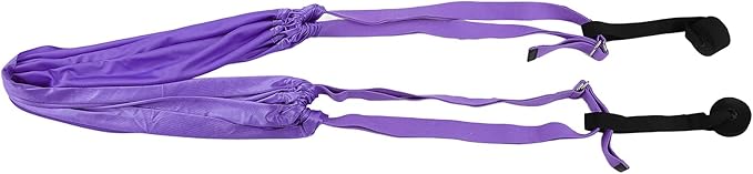 Tyenaza Aerial Yoga Swing Set, Aerial Yoga Door Hanging Trapeze Sling Kit, Waist Back Leg Stretch Strap, Leg Stretching Assist Trainer(紫色)
