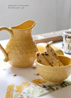 Boston International Embossed Ceramic Pitcher, 5 Cup Capacity, Honeycomb