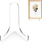 Boloyo 60-Degree Angle Acrylic Plate Display Stand , 3 Inch 2PC Clear Acrylic Display Holder Easel Base for Home Office Kitchen School Art Display