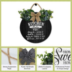 Kitchen Signs Wall Decor,Kitchen Rules Rustic Round Wooden Sign,For Home, Office, Store Or Restaurant