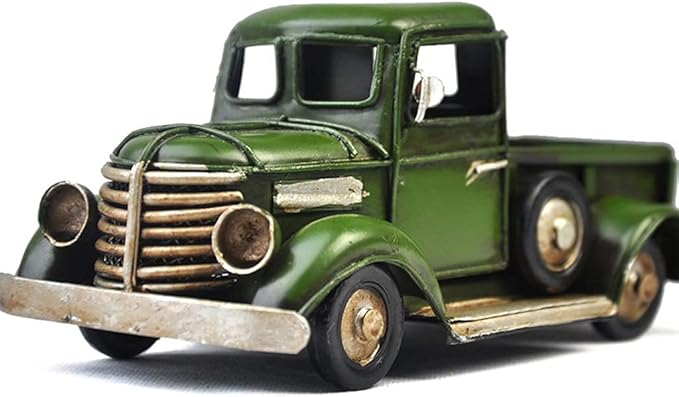 Vintage Truck Tabletop Ornaments Metal Truck Planter Farmhouse Christmas Holiday Decorations Metal Truck Planter