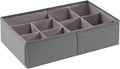 Drawer Organizer Clothes, Adjustable Dividers and Can Change the Size of the Dividers According , Can be Used in the Bedroom, Nursery and Closet Organizer or Storage, Underwear, Socks (Grey, Small)