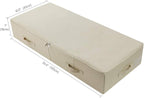 iwill CREATE PRO Pack of 2, 39.4"X16.9"X7" Ultra-Length Foldable & Washable Underbed Storage Organizer Containers for Clothing, Shoes, Bedding - Ideal for Bedroom, College Dorm (Beige)