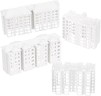 Wakauto Miniature Apartment Building Architectural Model White Plastic Dollhouse City Sand Table Models - for Home Decoration Gift for Architecture Lovers 4 Styles Included