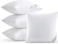 MIULEE 26x26 Inch Pillows Inserts, Pack of 4 Down Alternative Virgin Filling Comfy Support Throw Pillows for Sofa Couch Bed