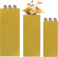 3 PCS Display Pedestal Stand, Metal Display Pedestal Stands Decoration Cube Sculpture Displays Column Square Displays Stands Pillars for Wedding Party Baby Shower Birthday (Gold, 3PCS)