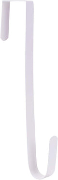Sattiyrch 12" Wreath Hanger for Front Door,Steel Over The Door Hanger Hook,Wreath Door Hanger (White,1)