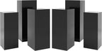 6Pcs Square Display Pedestal Stands Set for Party, Metal Display Stand Plinth Pillars, Cake Stands Pillars for Wedding Birthday Art Decor Risers, 11.8*31.5" (L), 11.02*25.6" (M), 10.24*23.6" (S)