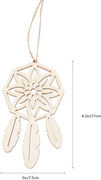PRETYZOOM Wooden Dream Catcher Pendant 4.33 x 2.95 in with Tassel – Woven Boho Wall Hanging for Bedroom, Dorm & Living Room Decor, for Teens, Women & Gift Giving