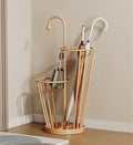 Umbrella Stand, Umbrella Holder, Freestanding Umbrella Basket with Drip Tray, Modern Iron Frame Umbrella Storage, Indoor Umbrella Holder for Entryway(Orange)