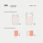 Travel Vacuum Bags with Pump, 25L Large Capacity Vacuum Bags for Travel, IPX7 Waterproof, Open Zipper, Reusable Travel Essentials Compression Bags for Luggage Backpack Suitcase Home Storage