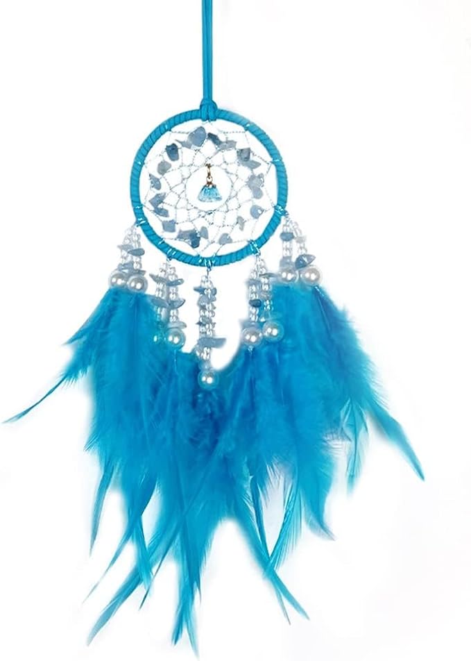 Small Dream Catcher Blue, Car Ornaments for Rear View Mirror Dream Catchers for Cars Hanging Accessories Dreamcatchers
