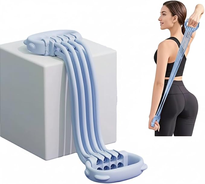 Resistance Bands with Handles - 8 Tube Adjustable Figure 8 Exercise Bands Set for Women & Men, Heavy Duty Workout Bands for Home Gym, Physical Therapy, Strength Training & Full Body Fitness