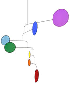 Chakra Rainbow Modern-Style Indoor Mobile, 26" x 42", American Made