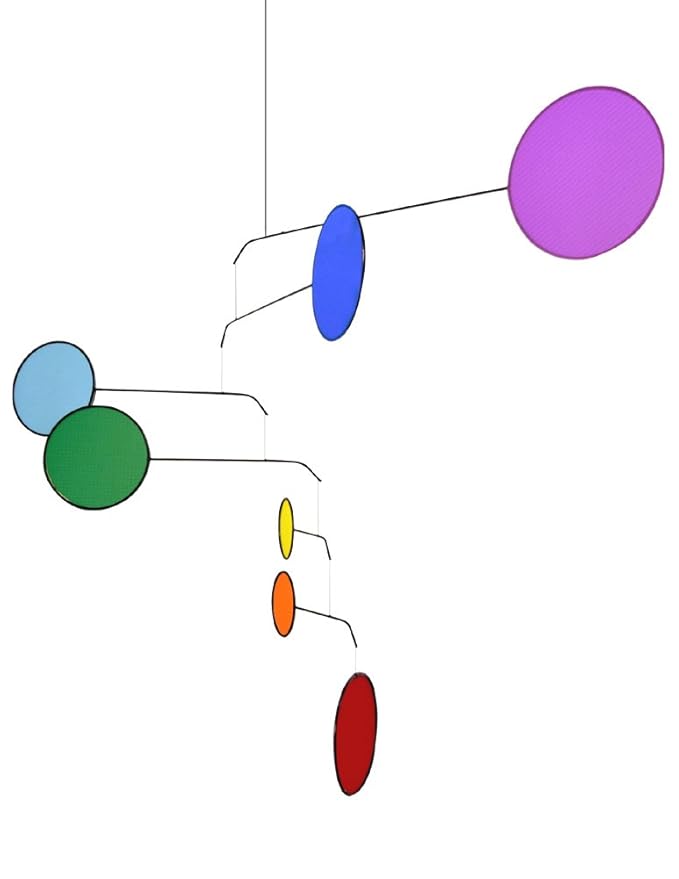 Chakra Rainbow Modern-Style Indoor Mobile, 26" x 42", American Made