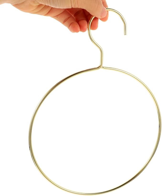 16 Pcs Metal Circle Hanger, Belt Scarf Ring Hanger, No Snag Closet Storage Organizer Holder for Mens Ties, Womens Shawls, Pashminas, Towel, Clothes